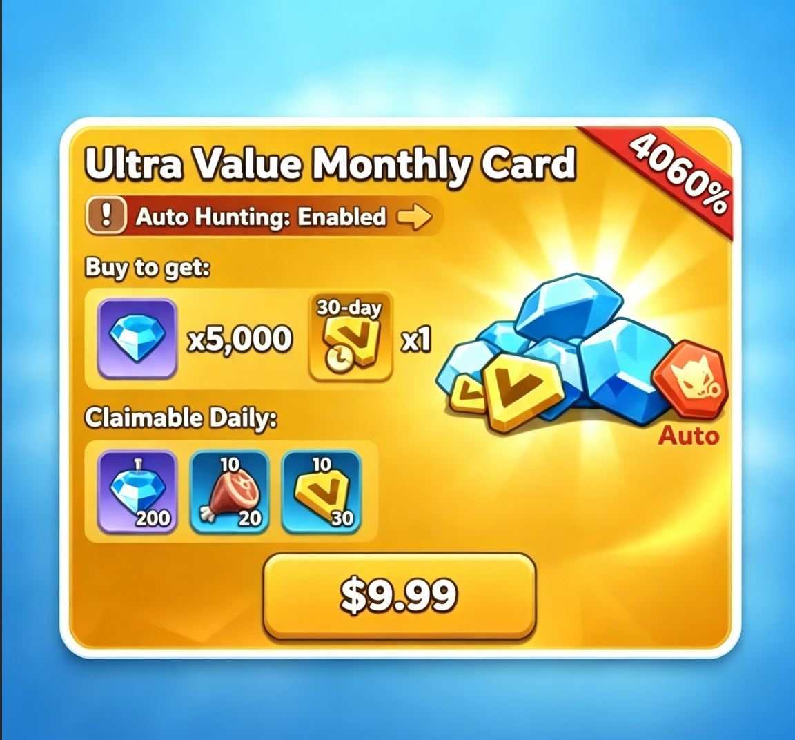 Ultra Value Monthly Card